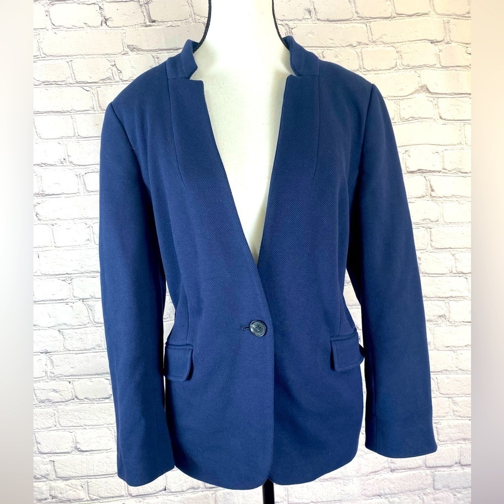 Women’s Talbots Navy Blazer size 16 Petite Suit Jacket Office Clothing Plus Size